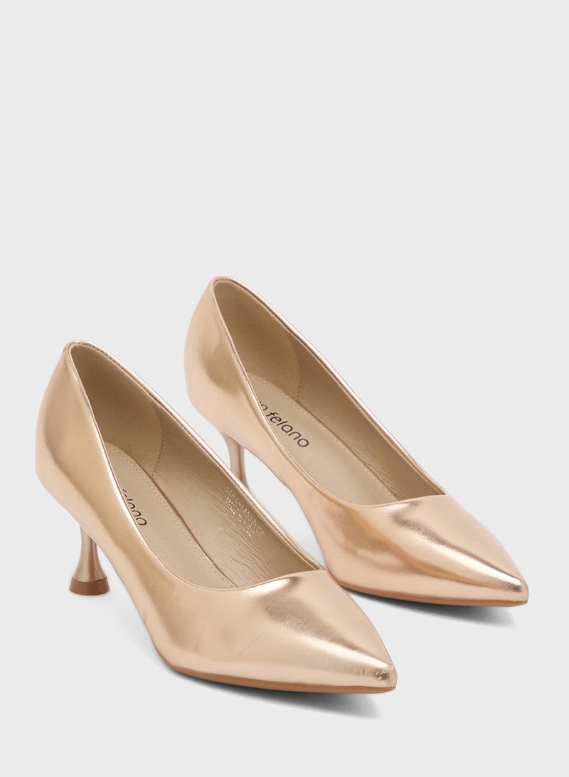 إس دي. فيلانو حذاء بكعب متوسط مدبب - Image 4