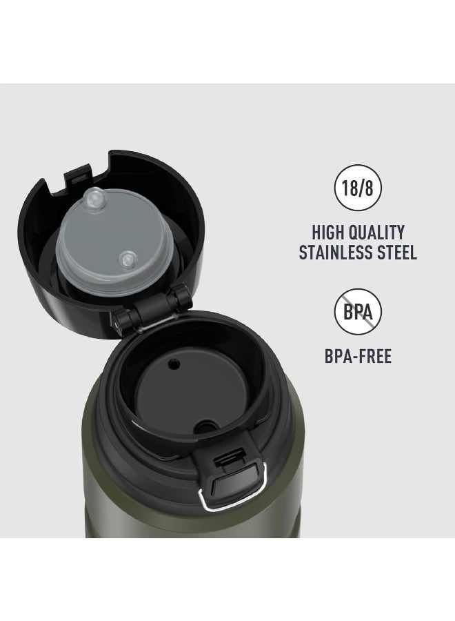 Thermos Stainless Steel Vacuum Insulated Army Green Bottle 710ML - Image 4