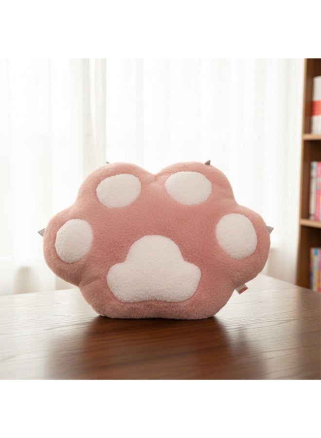 DANUBE HOME 45cm Pink Paw Plush Cushion – Soft Cuddly Paw Pillow for Kids | Cute Animal Cushion for Bed, Nursery & Girls Room Decor | Ideal Gift for Kids - Image 1