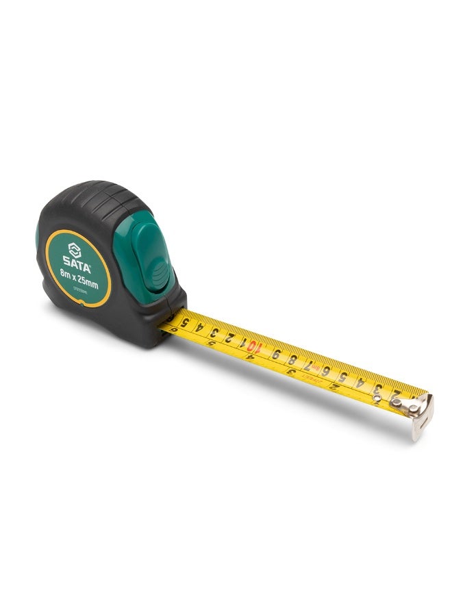 Sata SATA ST91336ME Metric/SAE Scale 8m/26ft x 25mm Rubber Grip Tape Measure  - Image 1