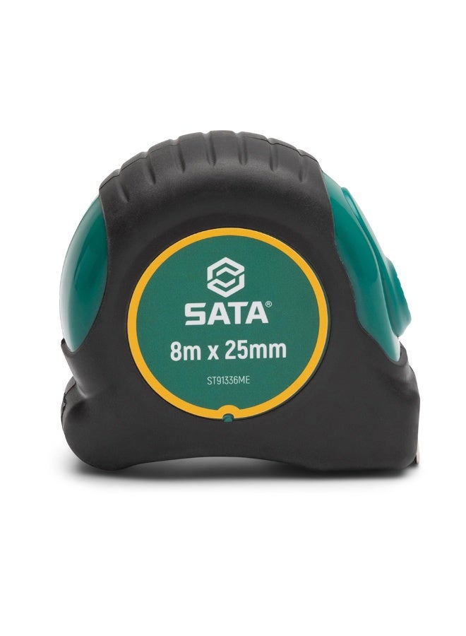 Sata SATA ST91336ME Metric/SAE Scale 8m/26ft x 25mm Rubber Grip Tape Measure  - Image 2