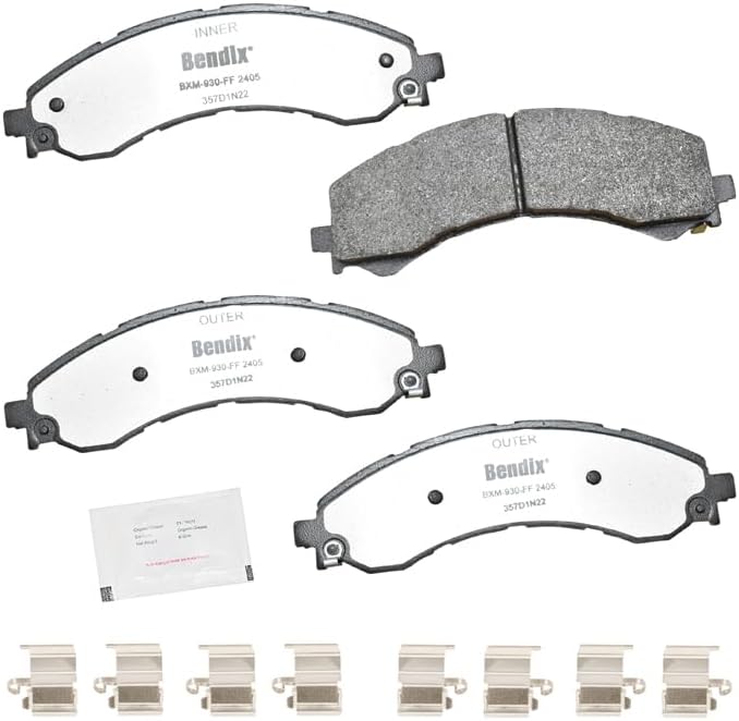 Bendix Fleet Metlok MKD2405FM Semi-Metallic Rear Brake Pads for Chevrolet Express 3500 2023-2021, Express 4500 2023-2022, GMC Savana 2500 2021, Savana 3500 2023-2021, Savana 4500 2022-2021 - Image 2