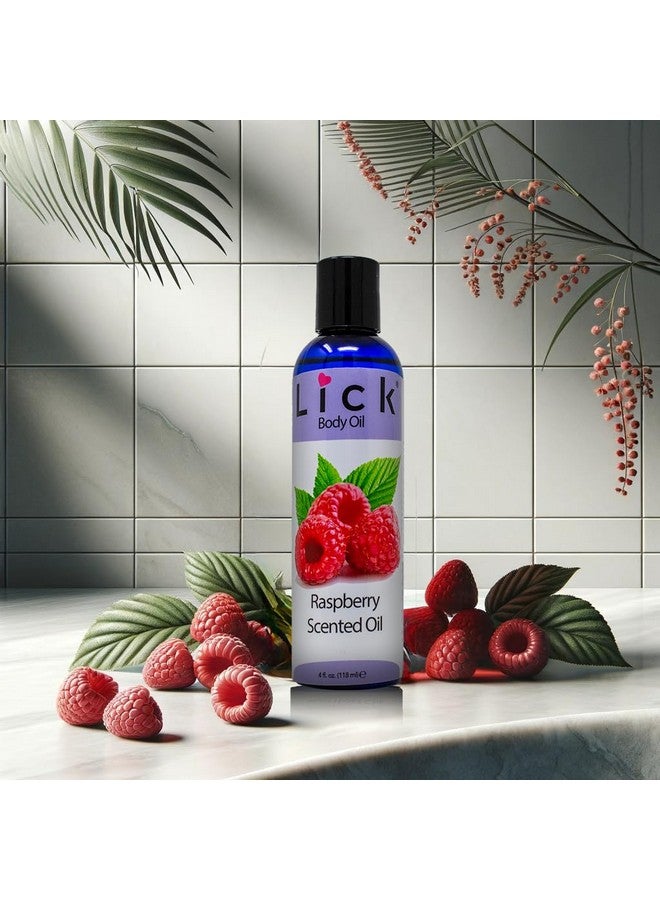 LICK Raspberry Scented Body Oil Gel Vitamin E Infused Moisturizing And Hydrating After Shower Body Oil Natural And Gentle With Soothing Aromatherapy And Antioxidant Protection - Image 3