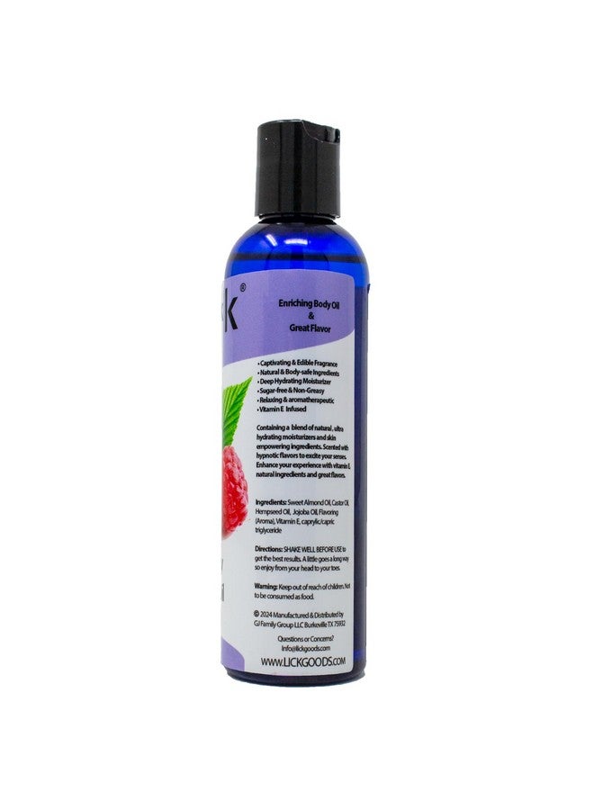 LICK Raspberry Scented Body Oil Gel Vitamin E Infused Moisturizing And Hydrating After Shower Body Oil Natural And Gentle With Soothing Aromatherapy And Antioxidant Protection - Image 4