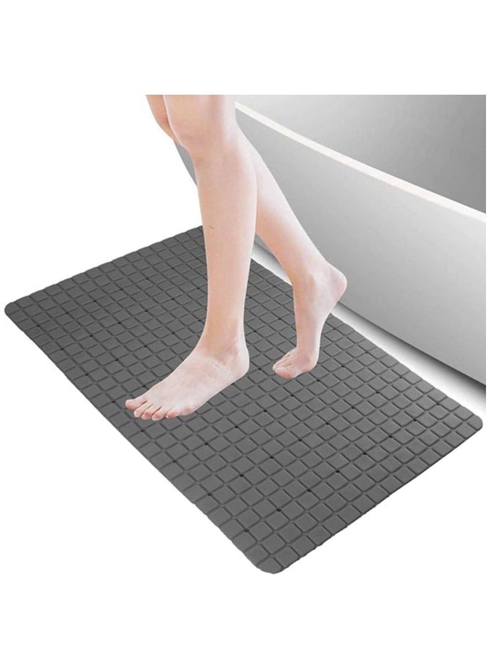اليسا سجادة استحمام مطاطية مانعة للانزلاق - سجادة أمان لحوض الاستحمام مزودة بأكواب شفط قوية وفتحات تصريف، سجادة حمام مضادة للانزلاق للأطفال وكبار السن - Image 1