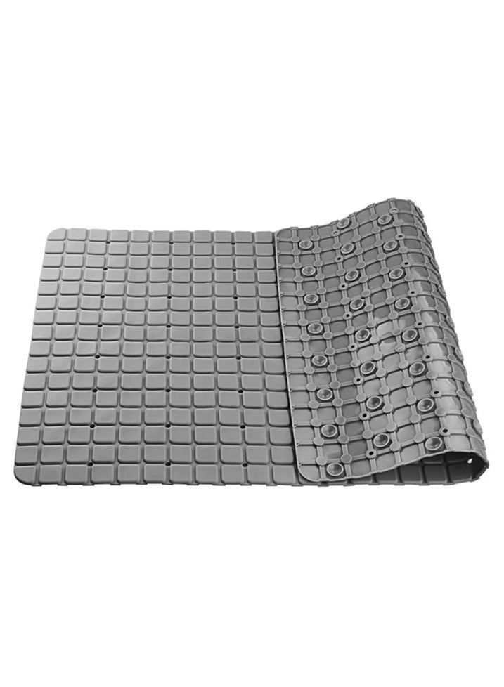 اليسا سجادة استحمام مطاطية مانعة للانزلاق - سجادة أمان لحوض الاستحمام مزودة بأكواب شفط قوية وفتحات تصريف، سجادة حمام مضادة للانزلاق للأطفال وكبار السن - Image 2