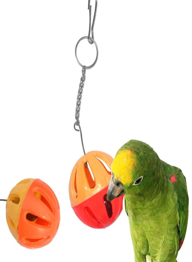 Smiling Pets Smiling Colorful Hanging Bird Swing Toy with 5 Balls Bell Beads Rope | 20.5 Inch Cage Swing Perch for Parrot Budgie Cockatiel Lovebird Finch Canary | Play Exercise Chew Accessory - Image 5