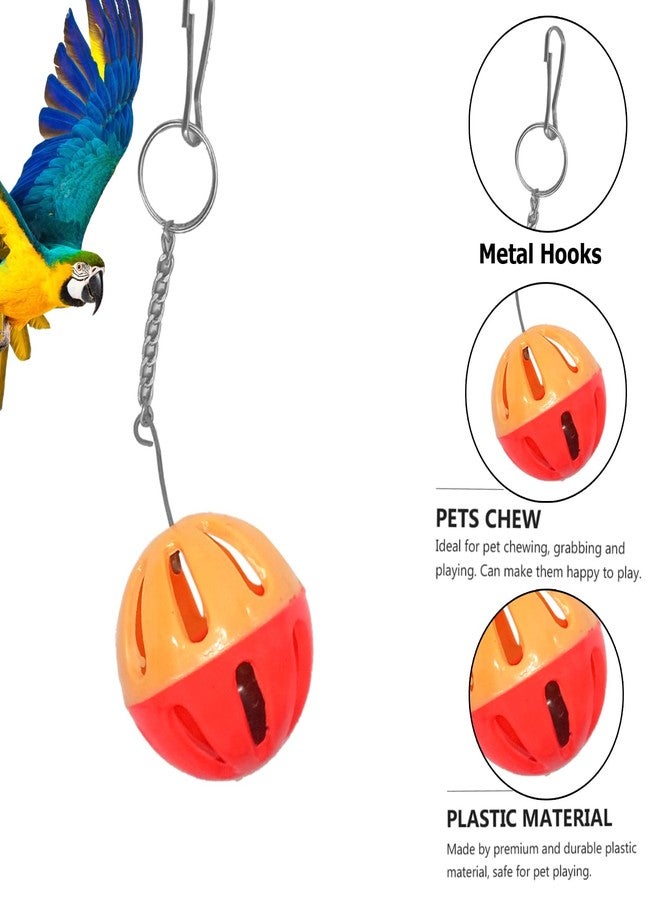 Smiling Pets Smiling Colorful Hanging Bird Swing Toy with 5 Balls Bell Beads Rope | 20.5 Inch Cage Swing Perch for Parrot Budgie Cockatiel Lovebird Finch Canary | Play Exercise Chew Accessory - Image 4