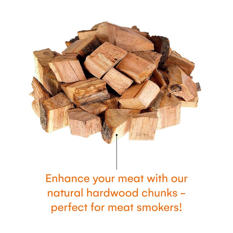 JAZZEEL Natural Oak Smoker Wood Chunks (15-20 lbs Box), Large BBQ Cooking Chunks for Authentic Smoky Flavor, Perfect for All Smokers, Charcoal Grills, and Kamado Grills - Image 2
