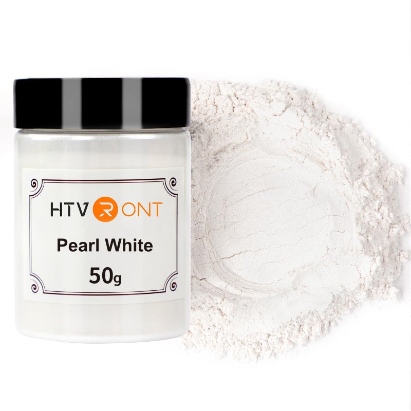 HTVRONT Mica Powder for Epoxy Resin  176 oz50g Pearl White Mica Powder Mica Pigment Powder Mica Powder for Soap Making Resin Candle Making Bath Bomb