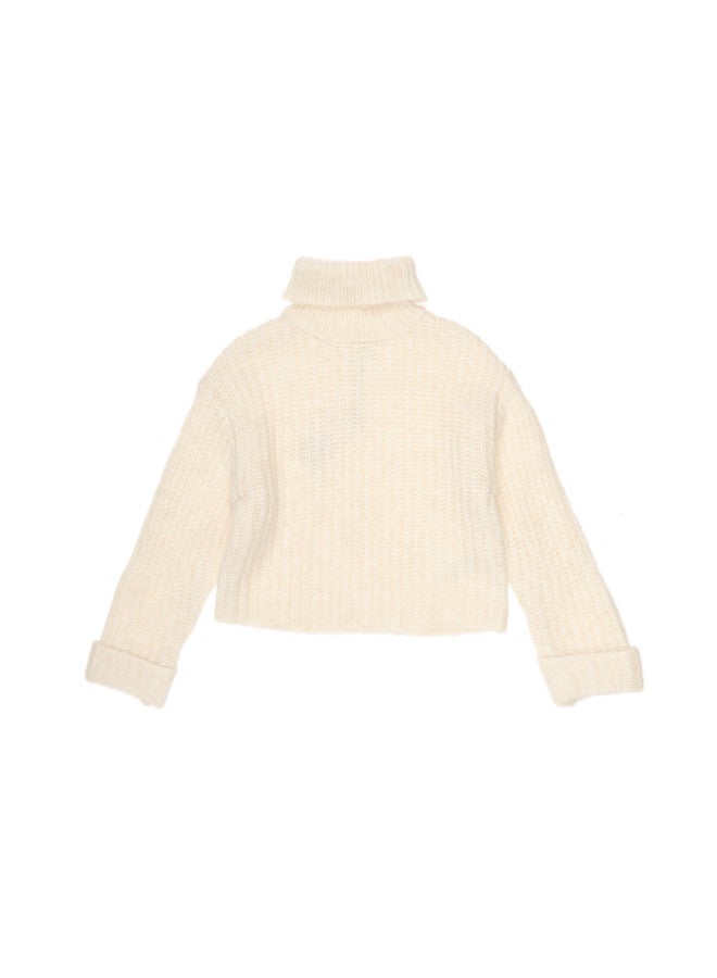 Zara korean Chic Style Kids' Solid High-neck Long-sleeve Soft Chunky Knit Sweater - Image 2
