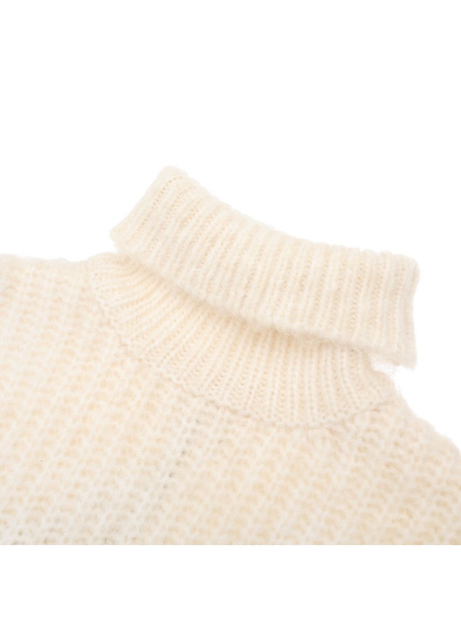 Zara korean Chic Style Kids' Solid High-neck Long-sleeve Soft Chunky Knit Sweater - Image 4