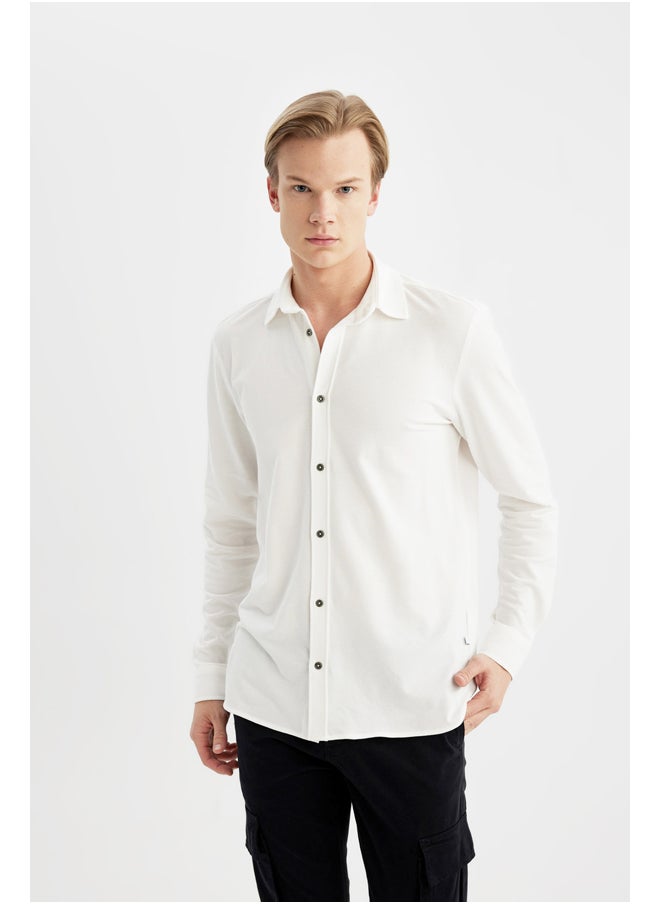 DeFacto - Man Regular Fit Woven Long Sleeve Shirt - Image 1