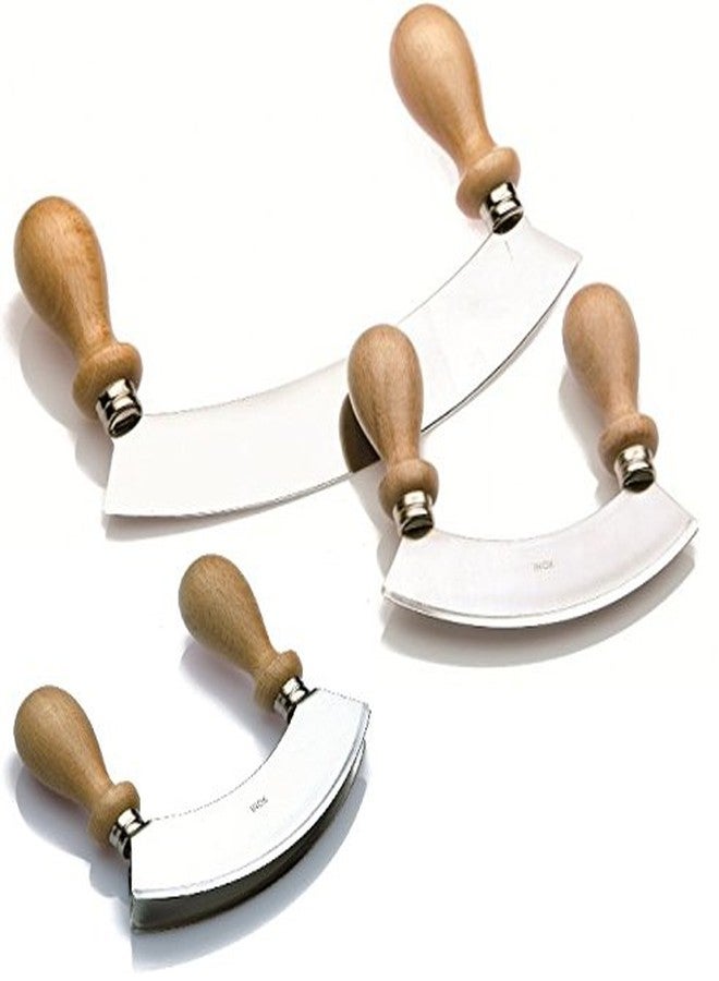 Tredoni 6" Mezzaluna Chopper Slicer Cutter Moon Round Hachoir - Italian Stainless Steel (15 cm) - Image 2