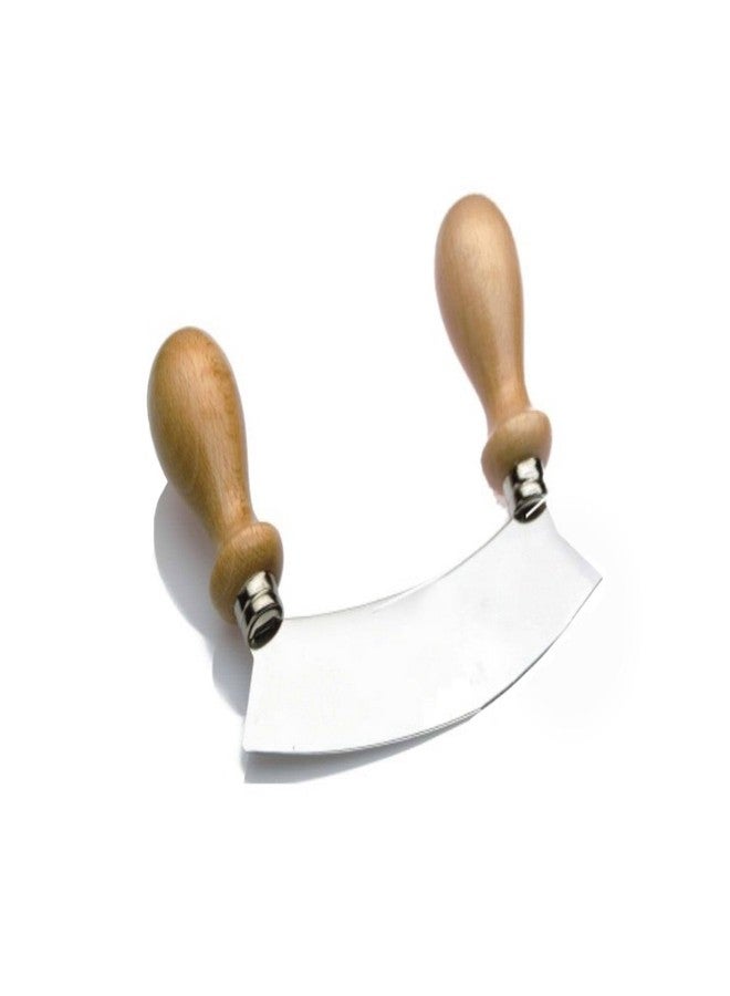 Tredoni 6" Mezzaluna Chopper Slicer Cutter Moon Round Hachoir - Italian Stainless Steel (15 cm) - Image 1