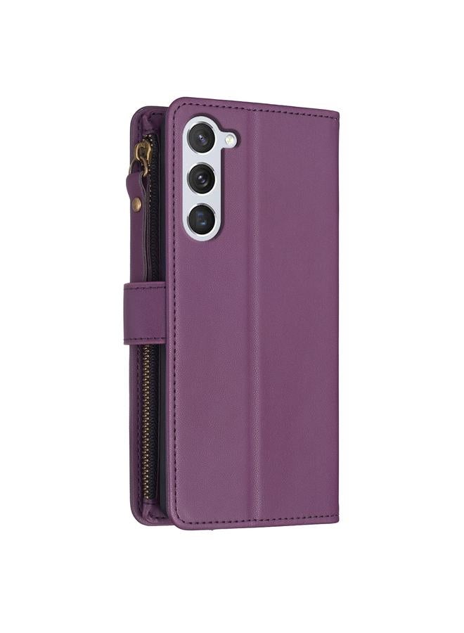 S-TOP Case For Samsung Galaxy S23 5G 9 Card Slots Zipper Wallet Leather Flip Phone Case - Image 3