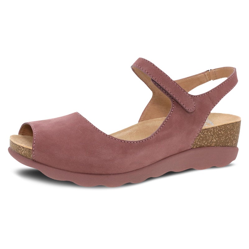 Dansko Marcy Slip-On Wedge Sandal for Women - Comfortable Wedge Shoes with Arch Support -Fully Adjustable - Versatile Casual to Dressy Footwear - Lightweight Rubber Outsole Rose 7.5-8 M US - Image 1