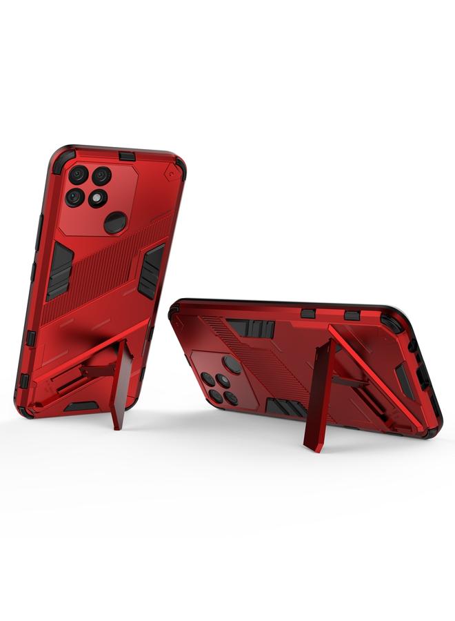 اس-توب جراب لهاتف OPPO Realme Narzo 50A Punk Armor 2 في 1 PC + جراب هاتف مقاوم للصدمات من مادة TPU مع حامل غير مرئي - Image 4