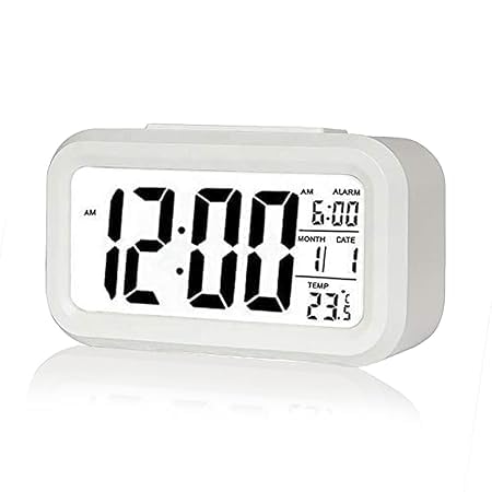 KAVSIYA Digital Alarm Clock Table Clock for Students Home Office Corporate with Automatic Sensor Date Temperature - Image 1