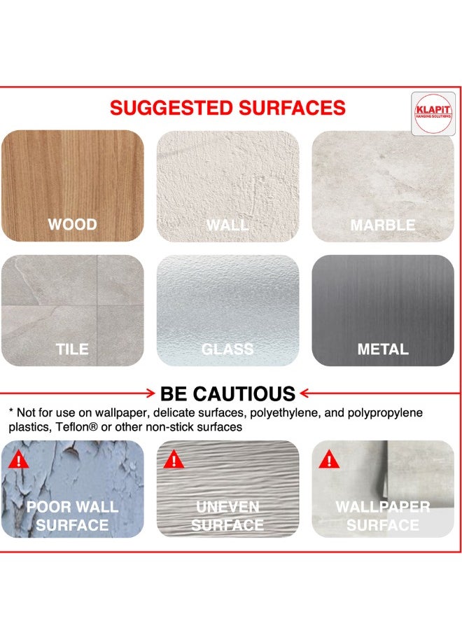 KLAPiT - KLAPiT Super Strip EZHold - pre-cut 1"x1" Heavy-Duty Mounting Tape Squares, double sided, Waterproof, transparent Holds up to 15 LB (6.8 kg) instant, clean adhesion and leaves no residue (16pc) - Image 1
