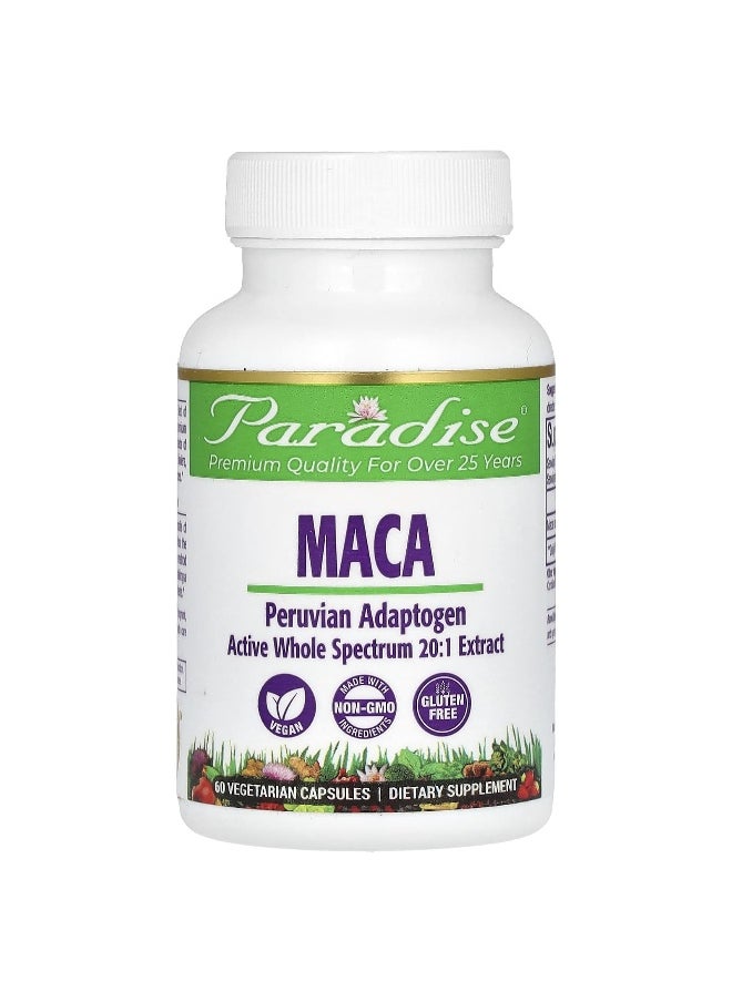 Paradise Herbs Paradise Herbs, Maca, 250 mg, 60 Vegetarian Capsules 