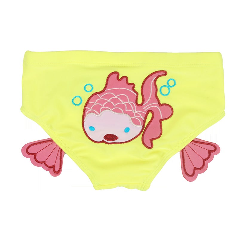 إسكدنيا Baby/child swimming trunks B10 baby baby swimming trunks briefs cute embroidered double-layer swimming trunks - Image 5