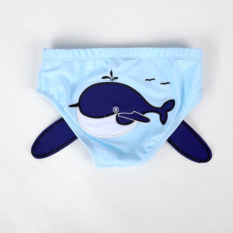 إسكدنيا Baby/child swimming trunks B10 baby baby swimming trunks briefs cute embroidered double-layer swimming trunks - Image 1