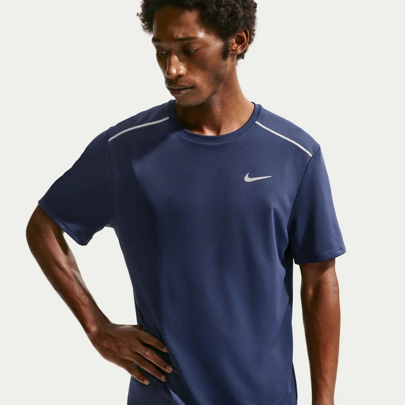 نايكي Men's Miler Dri-FIT UV Running T-Shirt