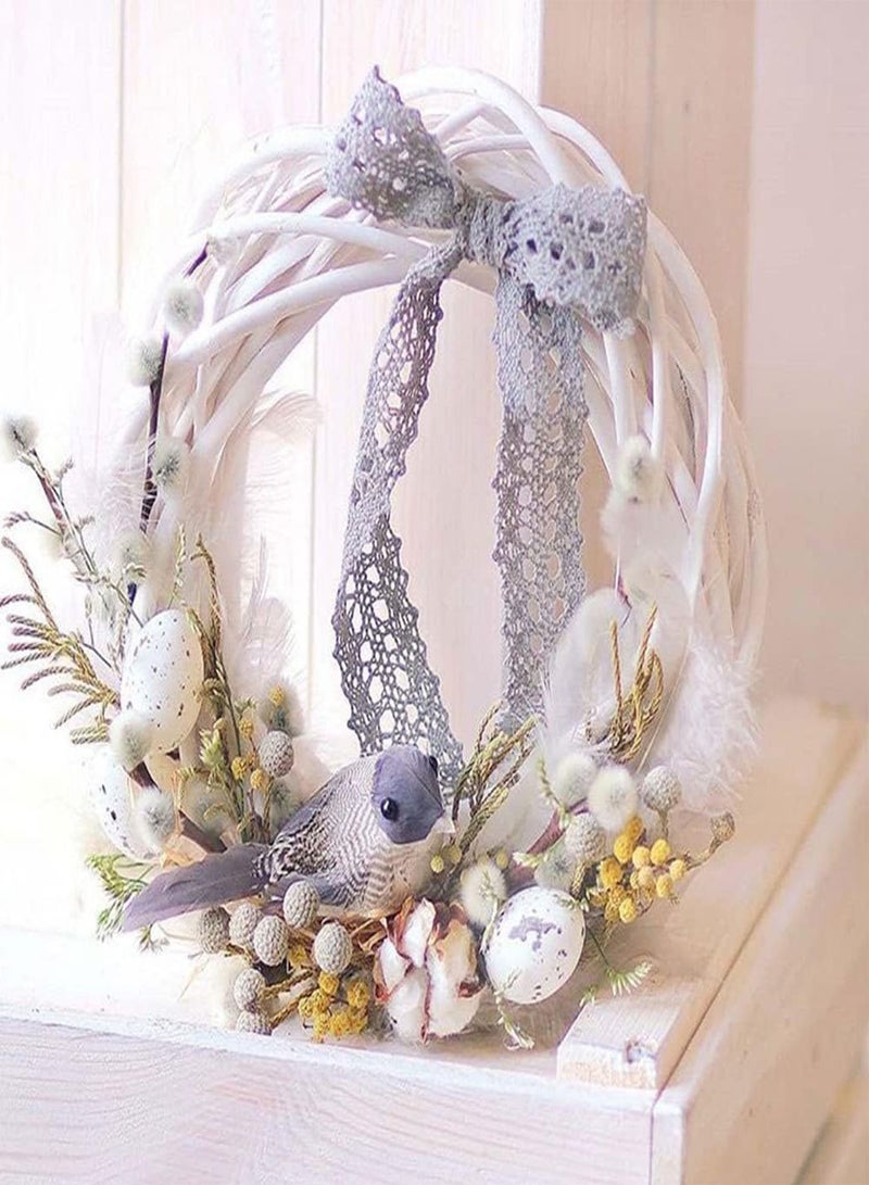 GGOOT Willow Wreath Wicker Wreath Decor Christmas Rattan Wreath 30cm Vine Ring Floral Hoop Natural Wreath Base Ornaments Craft Accessories  - Image 3