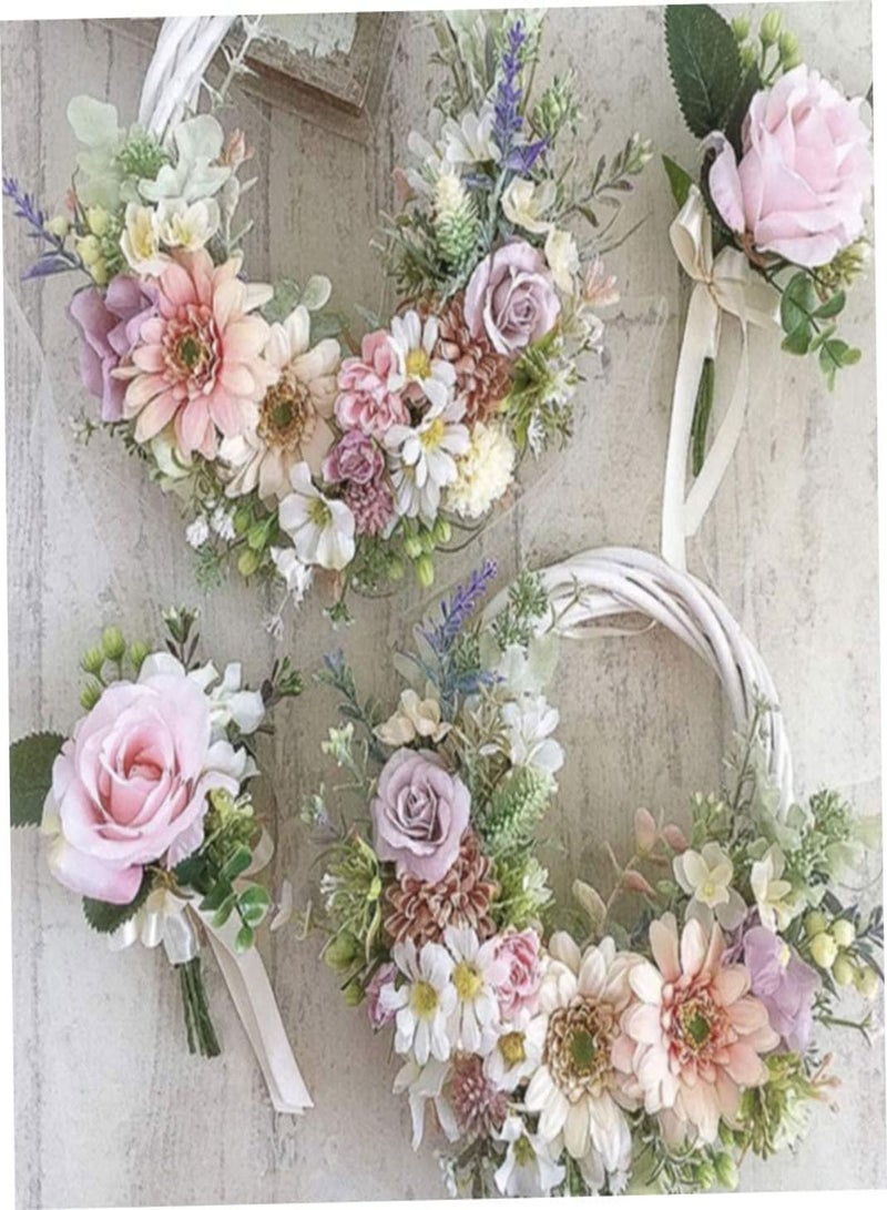 GGOOT Willow Wreath Wicker Wreath Decor Christmas Rattan Wreath 30cm Vine Ring Floral Hoop Natural Wreath Base Ornaments Craft Accessories  - Image 4