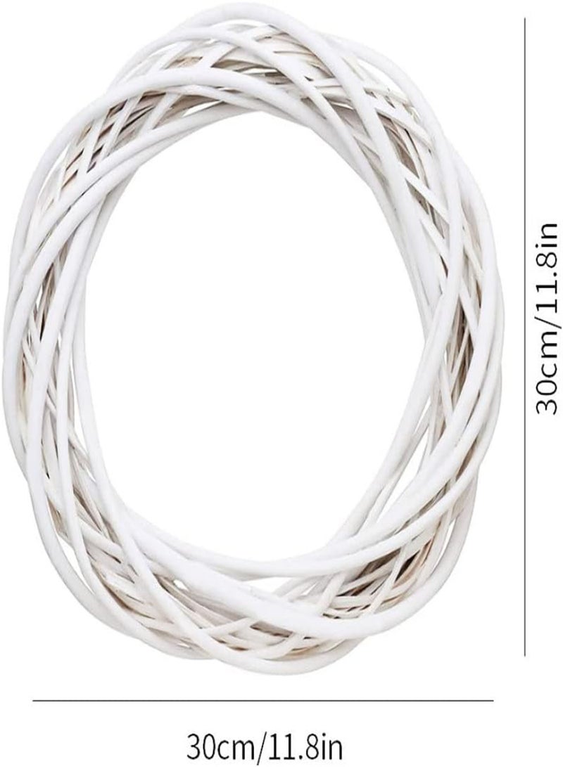 GGOOT Willow Wreath Wicker Wreath Decor Christmas Rattan Wreath 30cm Vine Ring Floral Hoop Natural Wreath Base Ornaments Craft Accessories  - Image 5