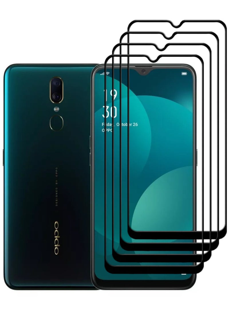 ACLIX 4 Pieces Antistatic ESD Dustproof Premium Quality High Definition Tempered Glass Screen Protector Designed For Oppo F11 - Image 1