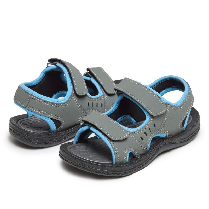 Skysole Boys Double Adjustable Strap Lightweight See More Colors Sizes Slippers, Lt Blue, 5-6 Toddler - Image 1