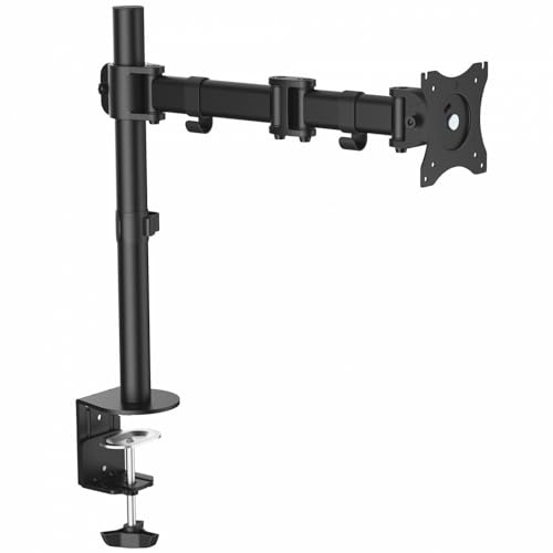 Startech.com StarTechcom Desk Mount Monitor Arm for up to 34 176lb8kg VESA Displays Articulating Pole Mount Single Monitor Arm Ergonomic Height Adjustable Desk Grommet Clamp Black - Image 1