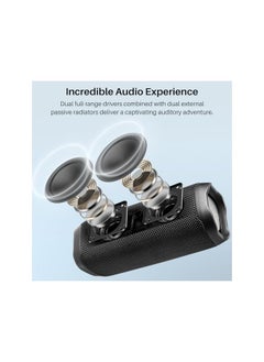 TOZO Pa2 Bluetooth Speaker With Three Eq Modes 25H Playback Supported Calls Ipx8 Waterproof Portable Wireless Speaker With Dual Dynamic Coil Drivers Stereo Sound Perfect For Home And Outdoors Black  - Image 2