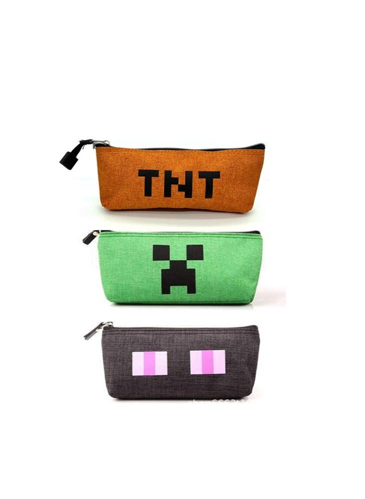 general Minecraft Themed Stationery Pencil Case Sets Creeper Enderman TNT Designs Ideal for Students Fans Back to School Essentials - Image 1