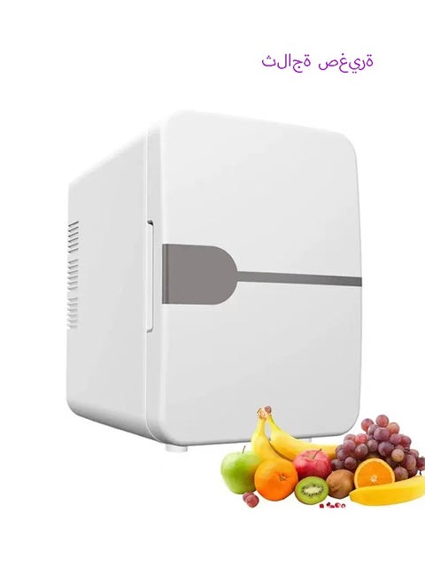 Mini Fridge,Portable Cooler & Warmer Small Portable Refrigerator for Offcie, Car, Cosmetics, Food, AC/DC Mini Fridge Cooler 6 Can Portable Fridge, White