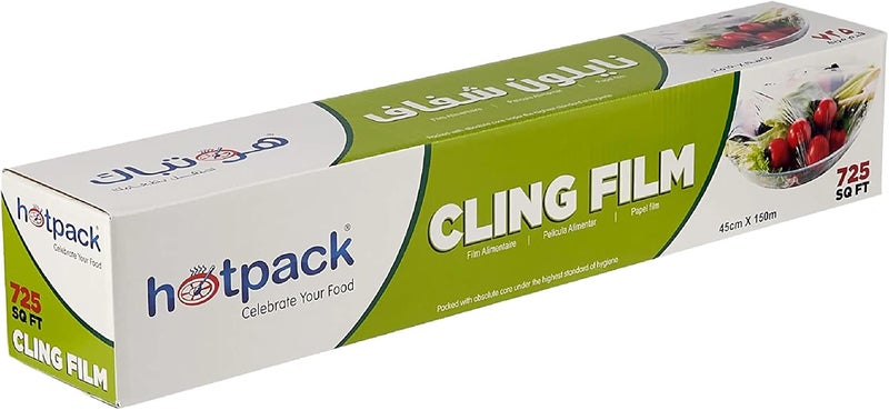 Hotpack Cling Food Wrap Film, 45 cm x 150 Meter Size - Image 2