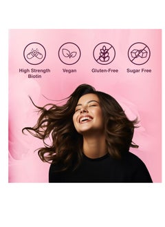 Zero Healthy Hair Gummies with Biotin   With Vitamin A C  E  Zinc  Fibre  Sesbania Grandiflora and  DHT Blocker   For Healthy and Strong Hair  60 Days Pack 100% Vegan  Hair Growth Solution  - Image 5