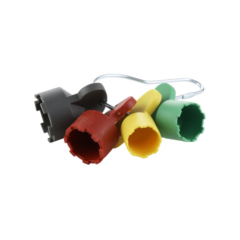 Danco Cache Faucet Aerator Key Removal Wrench Tool, Multiple Colors, M24x1, M21.5Ã—1, M18.5Ã—1 and M16.5Ã—1 (11032) - Image 1