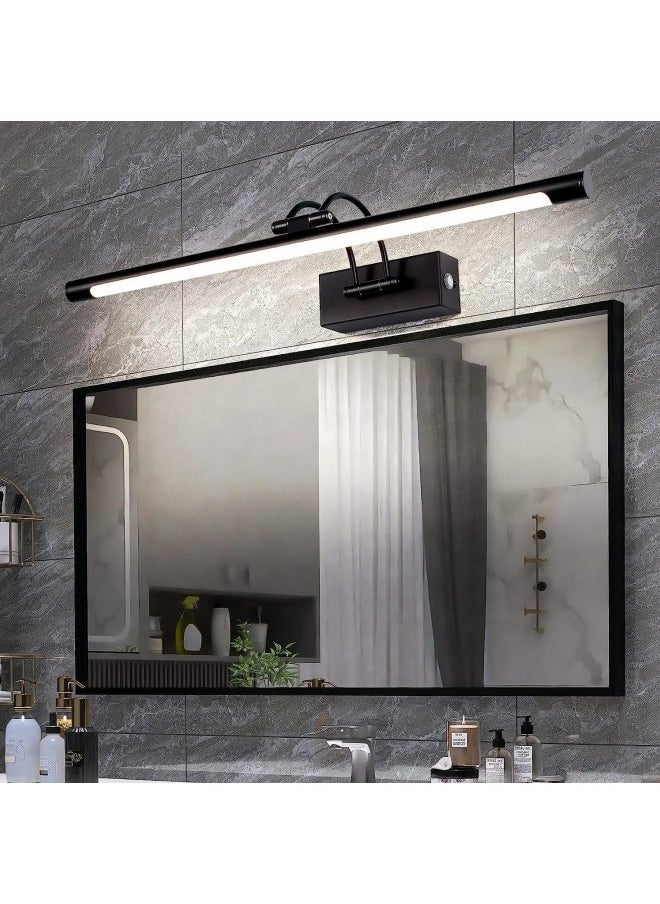 HUA QIANG WANG Black LED Mirror Front Light Bathroom Vanity Light Fixture with Switch, 15W 60CM Cabinet Picture Wall Lights, 3-Color Indoor Lighting Wall Sconce Bedside Reading Lamp 