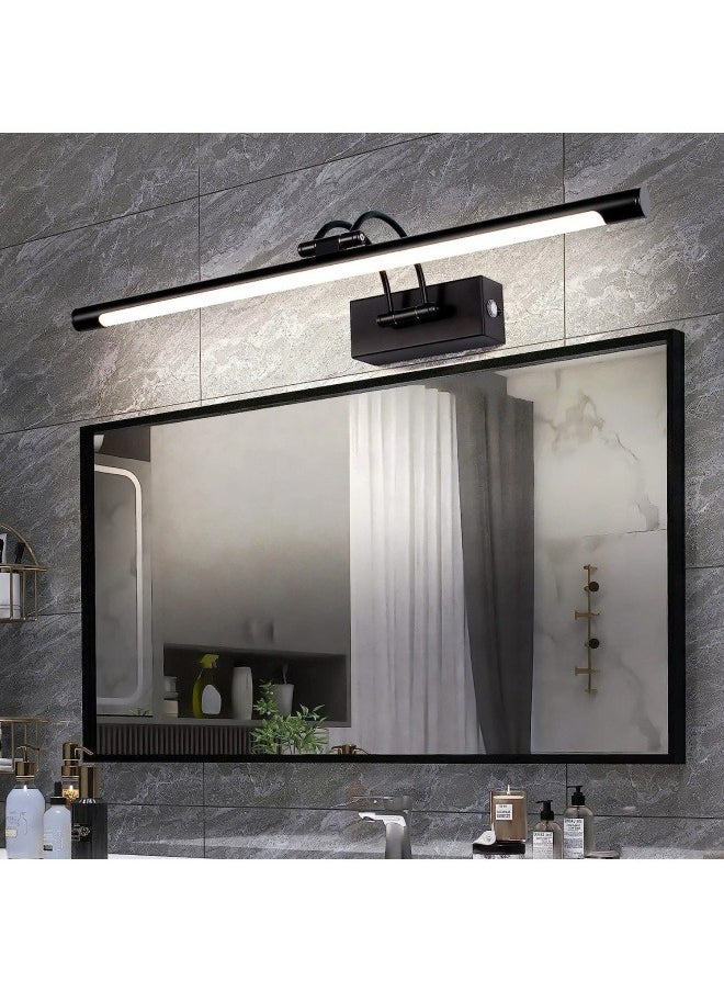 HUA QIANG WANG - Black LED Mirror Front Light Bathroom Vanity Light Fixture with Switch, 15W 60CM Cabinet Picture Wall Lights, 3-Color Indoor Lighting Wall Sconce Bedside Reading Lamp - Image 1
