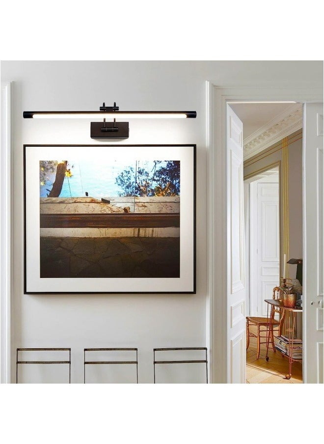 HUA QIANG WANG - Black LED Mirror Front Light Bathroom Vanity Light Fixture with Switch, 15W 60CM Cabinet Picture Wall Lights, 3-Color Indoor Lighting Wall Sconce Bedside Reading Lamp - Image 1