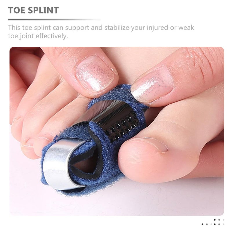 Professional Toe Splint Support Brace 2pcs Set, Skin-friendly Breathable Toe Separator Wrap for Sprains and Dislocations, Comfortable Portable Foot Corrector for Daily Use - Image 3