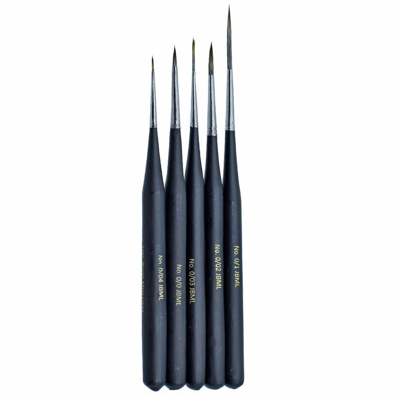 Brush Mini Liner Black Handle Set of 5 Pcs  - Image 1