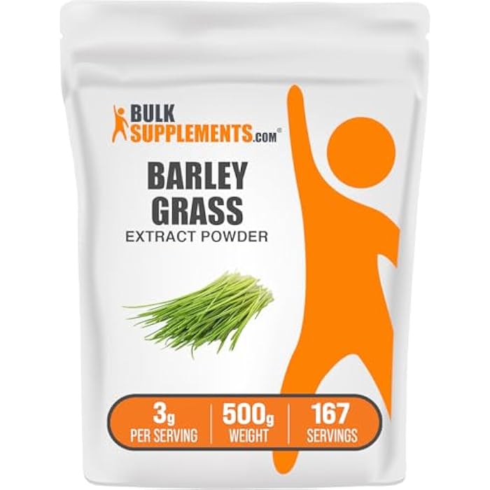 BulkSupplements.com Barley Grass Extract Powder - Barley Powder, Green Superfood Supplement, Barley Extract - Vegan-Friendly, 3g per Serving, 500g (1.1 lbs) (Pack of 1) - Image 1