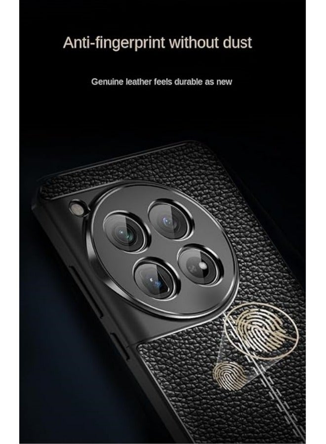 General Compatible with OnePlus 12 5G Case Leather Design Cover Anti-Scratch Shock Absorption Case for OnePlus 12  - Image 2