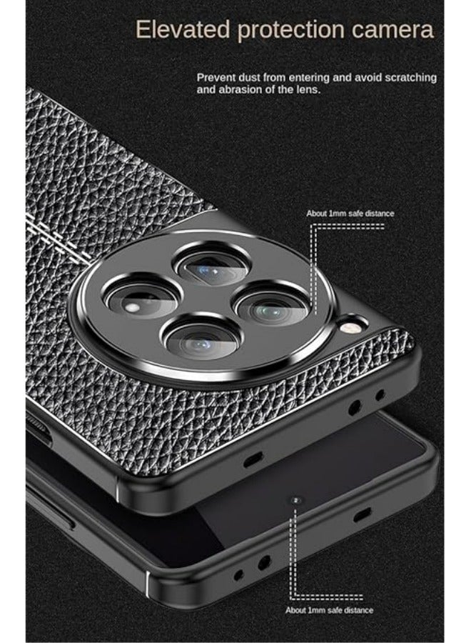 General Compatible with OnePlus 12 5G Case Leather Design Cover Anti-Scratch Shock Absorption Case for OnePlus 12  - Image 3