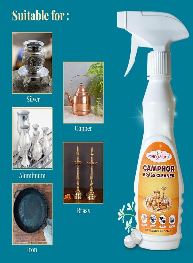 MANGALAM Camphor Brass Cleaner Sprinkling Shine Spray For Copper | Aluminium | Iron | Silver - 250ml - Image 3