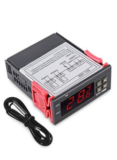 Digital Temperature Controller STC-1000 Intelligent Temperature Regulator AC 110~220V Refrigerator Thermostat Support Heating/Cooling/Temperature Correction/Delayed Start/High or Low Temperature Alarm
